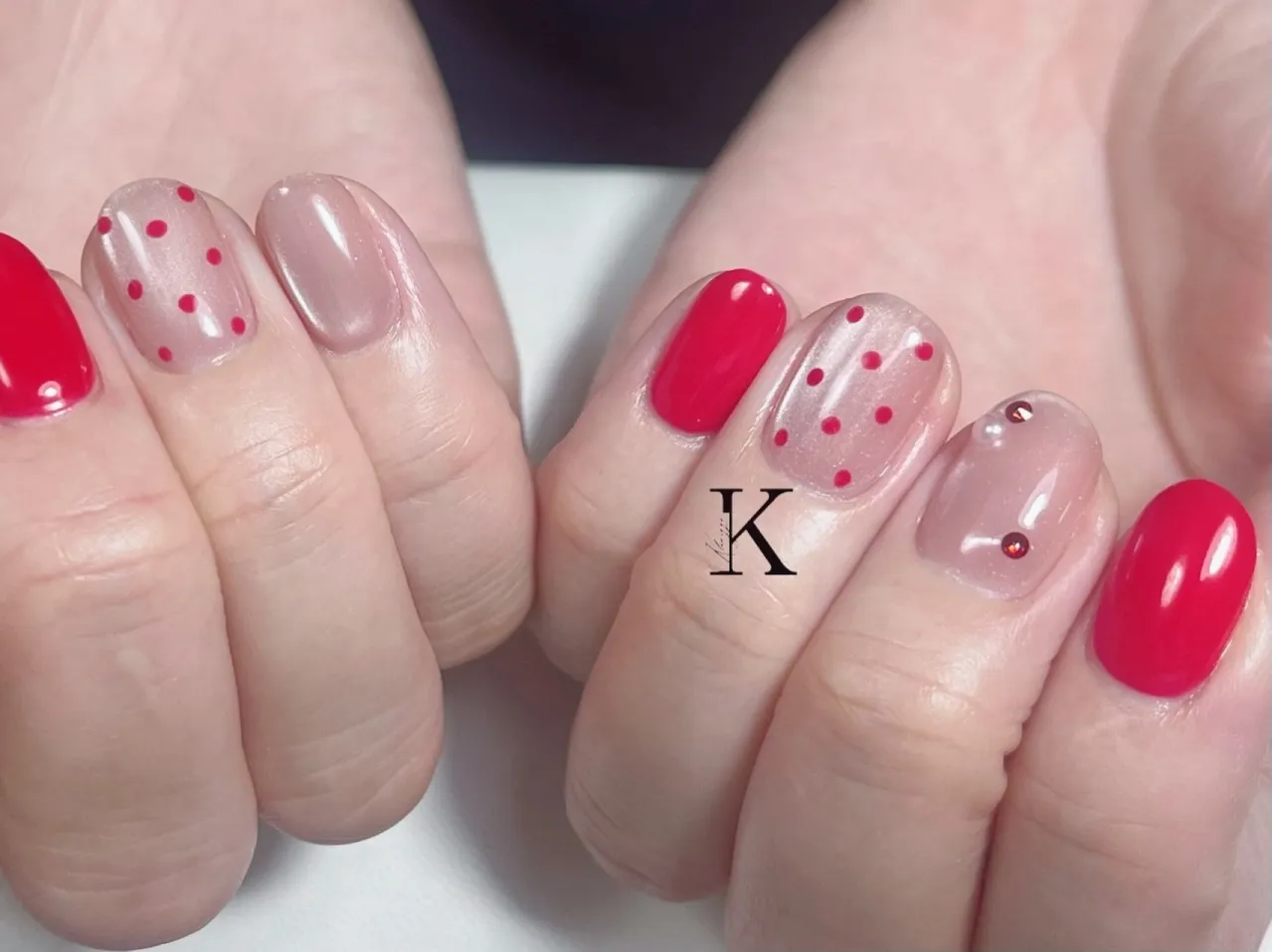 【新小岩】赤ドットネイル 【KLARIZZEパラジェル登録サ...
