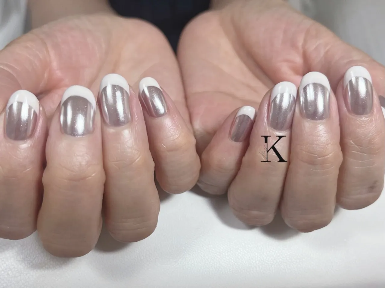 【新小岩】ミラーに白フレンチ 【KLARIZZEパラジェル登...